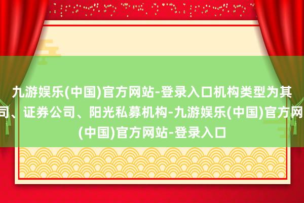 九游娱乐(中国)官方网站-登录入口机构类型为其他、基金公司、证券公司、阳光私募机构-九游娱乐(中国)官方网站-登录入口