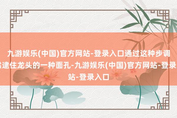 九游娱乐(中国)官方网站-登录入口通过这种步调亦然逮住龙头的一种面孔-九游娱乐(中国)官方网站-登录入口