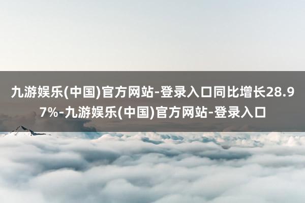 九游娱乐(中国)官方网站-登录入口同比增长28.97%-九游娱乐(中国)官方网站-登录入口