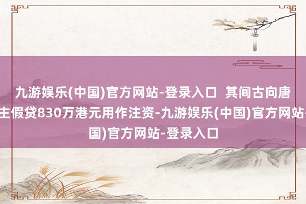 九游娱乐(中国)官方网站-登录入口  其间古向唐私东说念主假贷830万港元用作注资-九游娱乐(中国)官方网站-登录入口