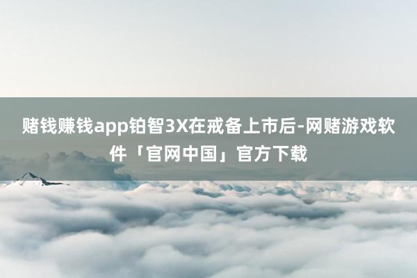 赌钱赚钱app铂智3X在戒备上市后-网赌游戏软件「官网中国」官方下载